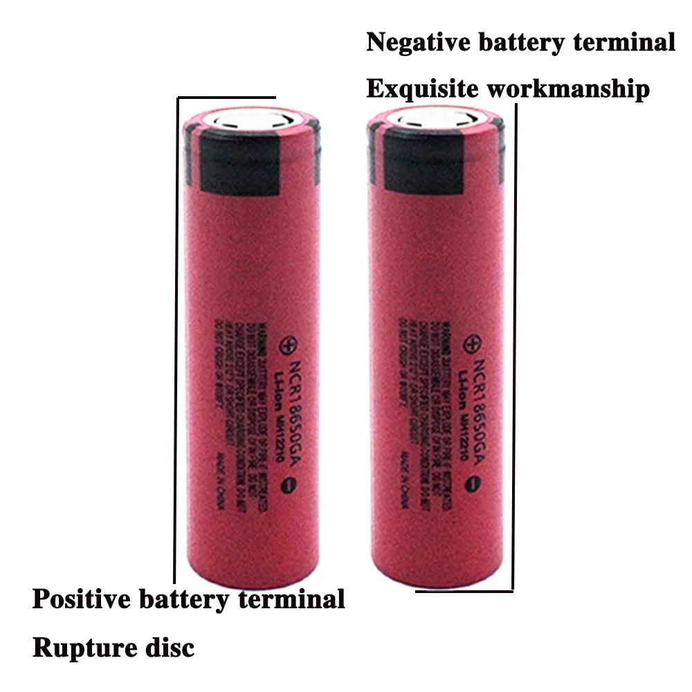 18650 recharable battery  3,7V, Batterie de lampe de poche au lithium d\'origine, 18650, 3500mAh, NCR18650GA3500mAh18650 battery