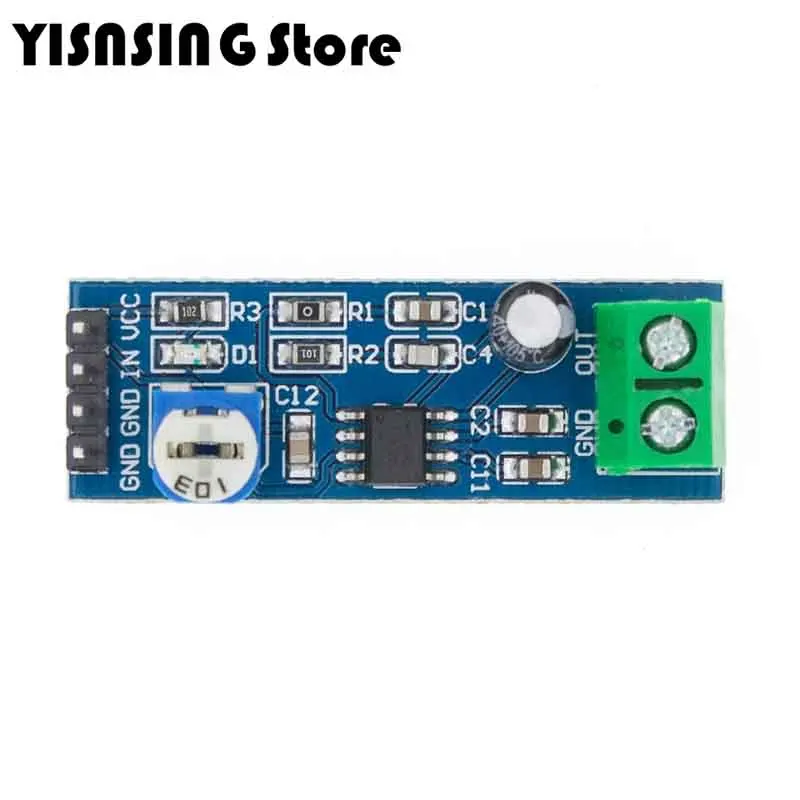 LM386 audio power amplifier module 200 times gain amplifier board mono power amplifier 5V-12V Input