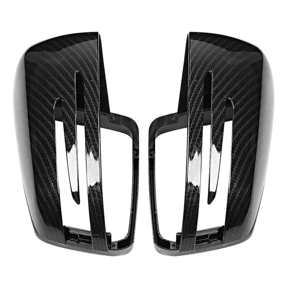 For Mercedes-Benz A/B/C/E/S Class W204 W212 Carbon Fiber Water Transfer Rearview Mirror Case - Direct Replacement