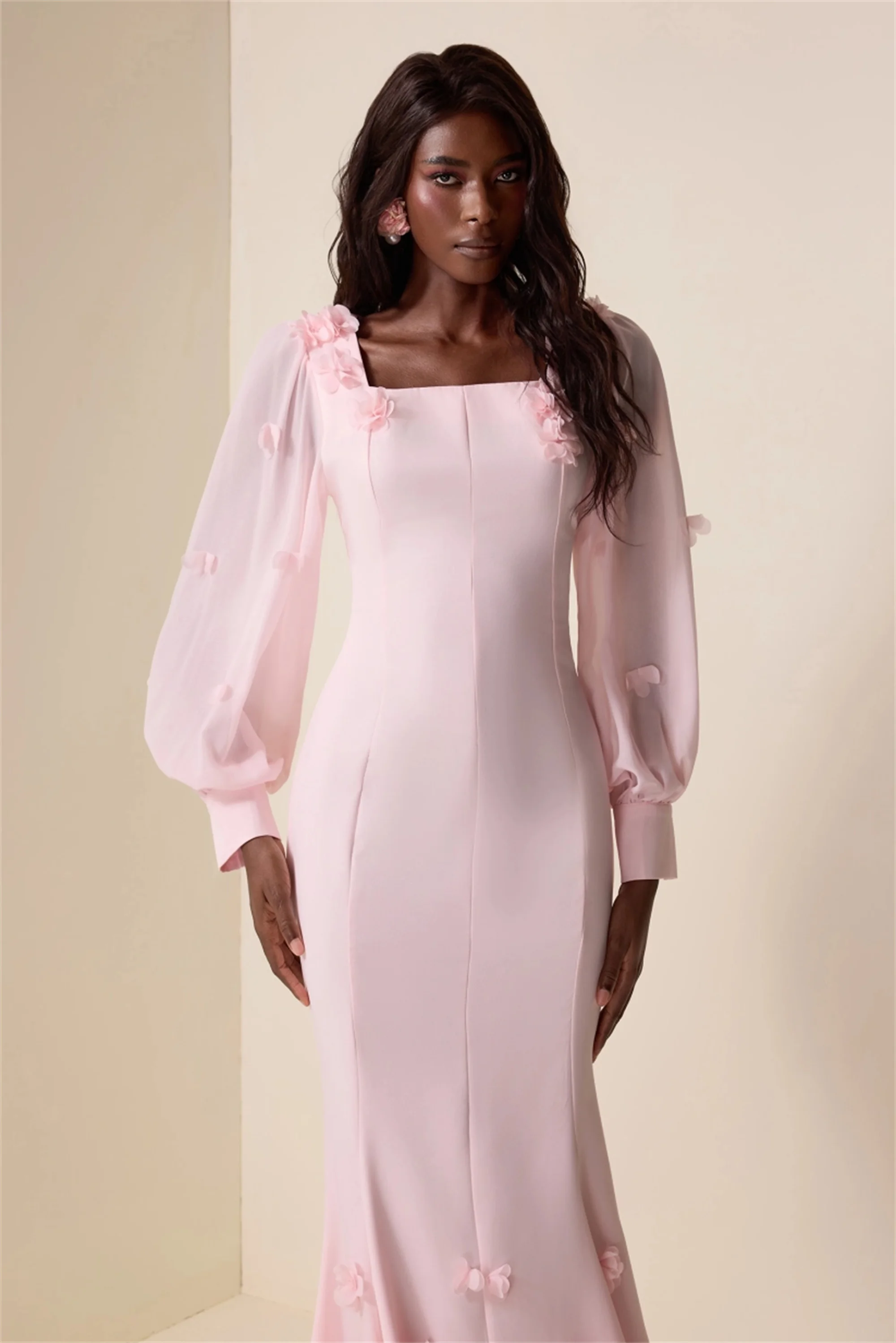 EVON BRIDAL Rosa Celebrity Abiti da tappeto rosso Abito da sera da donna saudita Fiori 3D Abiti eleganti Autunno 2025 Gala personalizzato