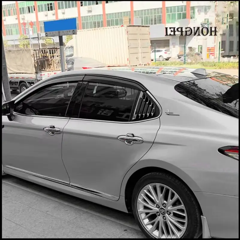 

Car Styling For Toyota Camry 2018-2022 8th Rear Triangular Window Blind Shades Louver Vent Sill Molding Cover Trim Accessories