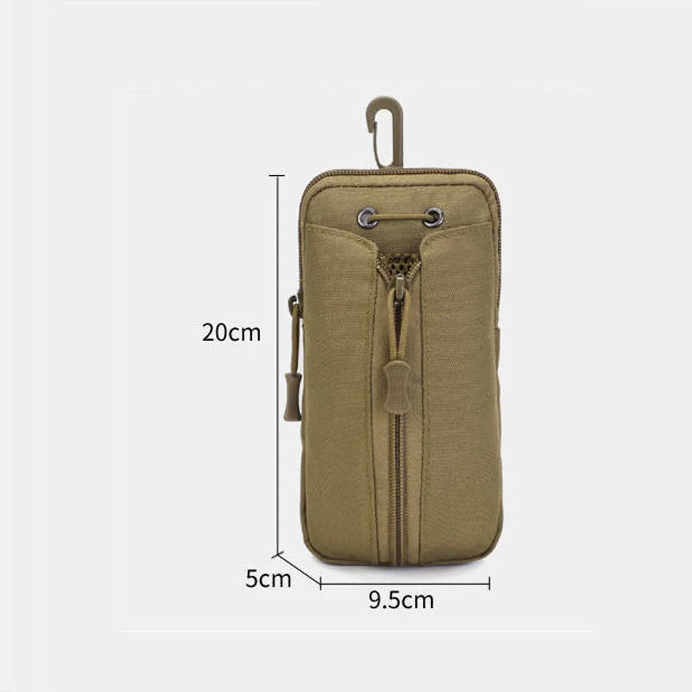 Tactical Waist Bag Water Bottle Carrier Outdoor Molle Pouch Bag Travel Hiking Water Bottle Holder Kettle Carrier Bag Phone Bag