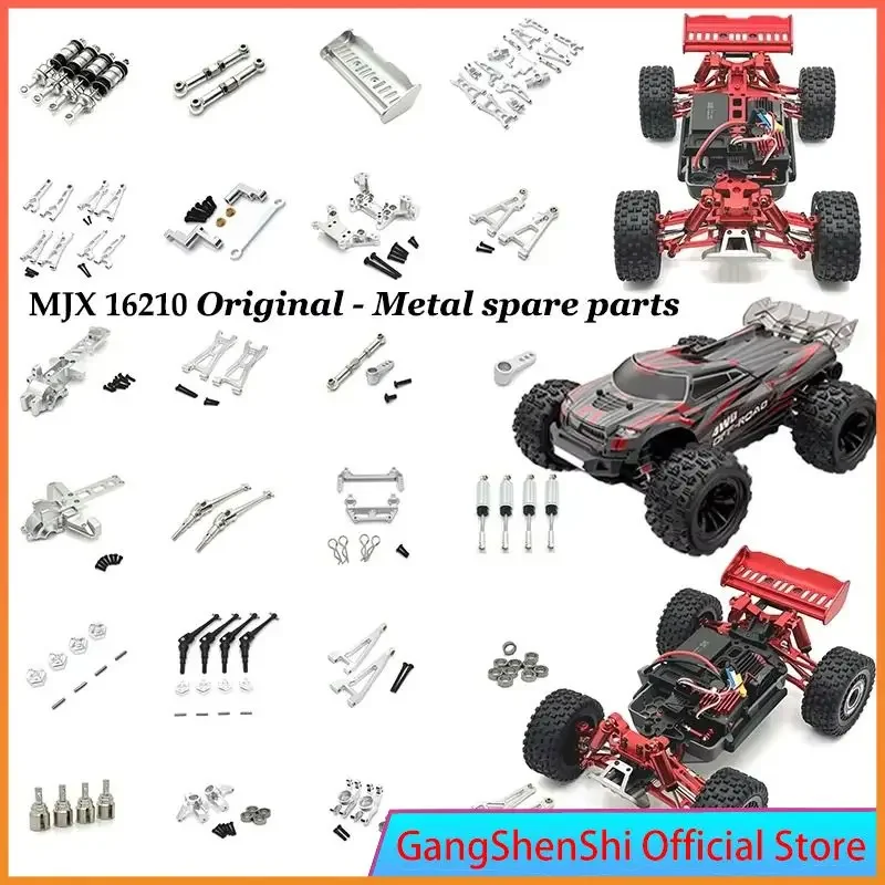 Aluminum Alloy Suspension Arm  Cup Set Upgrade Metal Parts Accessories for Mjx Hyper 1/16 Go  RC Car 16207 16208 16209 H16 H16BM