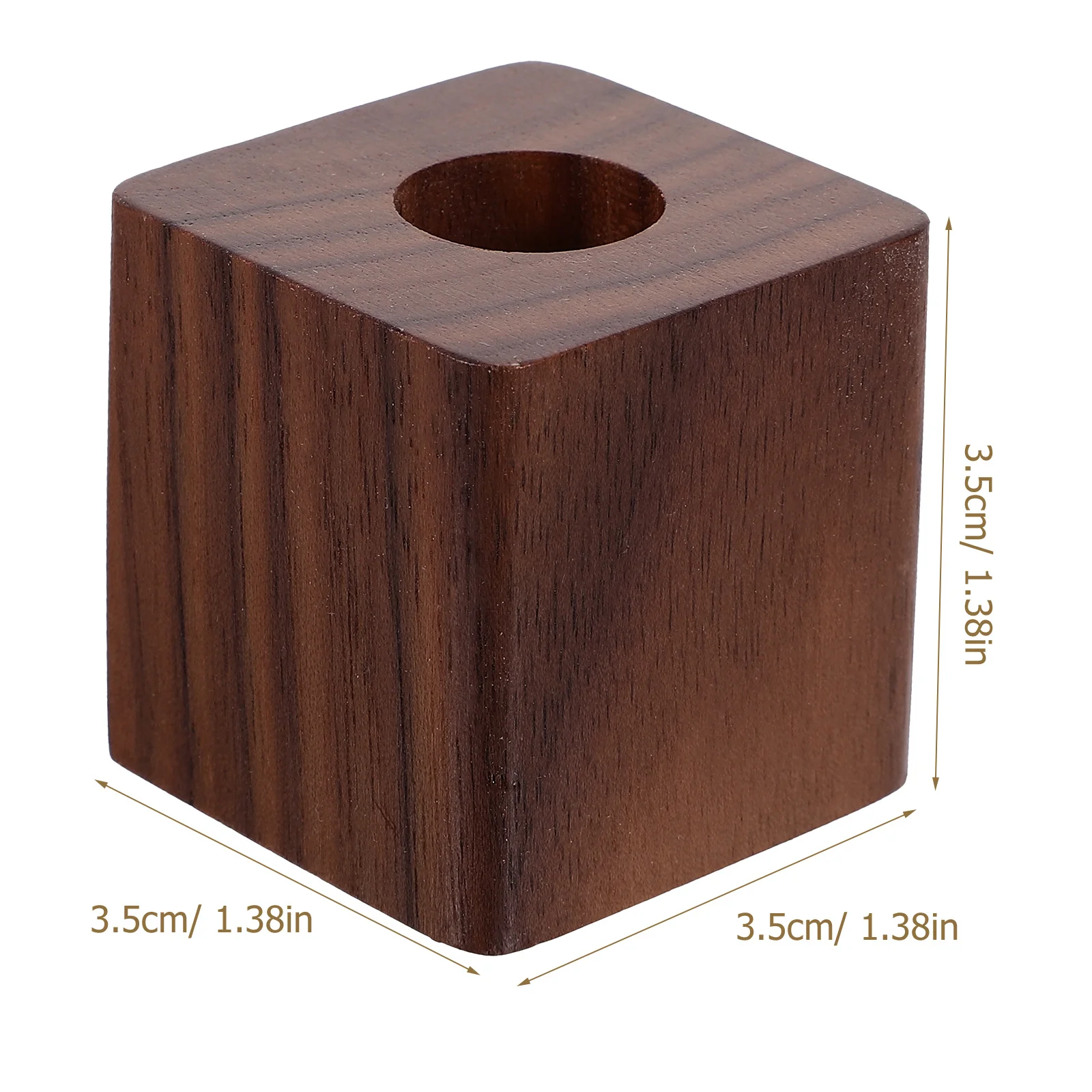 Nordic Walnut Pen Stand Office Pot Vertical Display Eyebrow Holder for Students