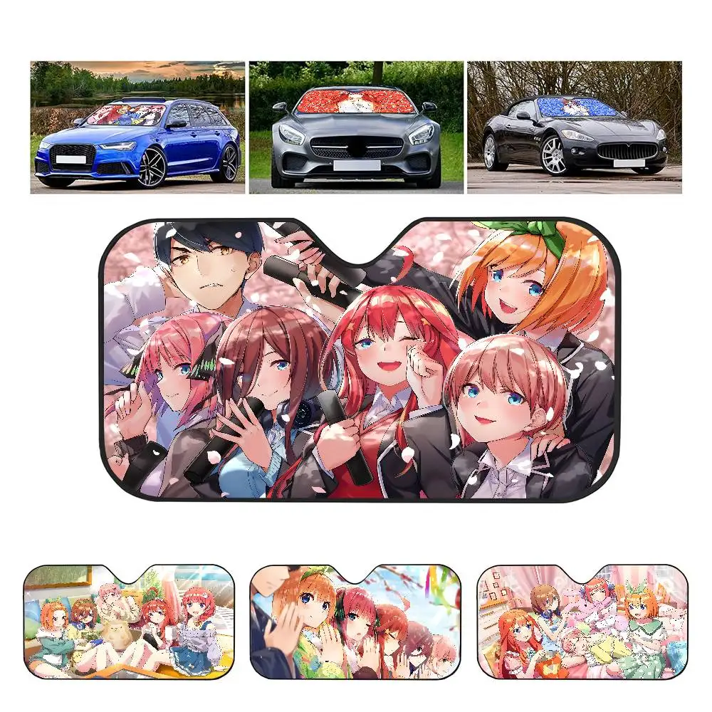 

Аниме Q-Quintessential Q-Quintuplets Автомобильная солнечная защита с подогревом лобового стекла Солнцезащитный козырек на лобовое стекло автомобиля Крышка лобового стекла Авто козырек