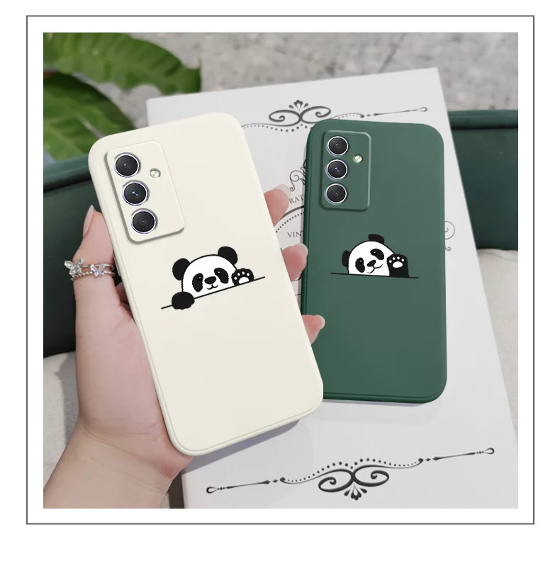 Panda süße Etikettenhülle für Samsung A17 A56 A16 A06 A54 A34 A24 A14 A15 A25 A35 A55 A04E A73 A53 A33 A23 A13 A72 A32 A22 A12 4G5G – Detail 2