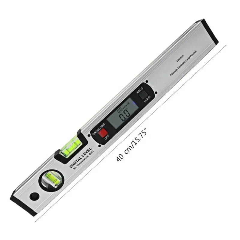

400mm 16inch Digital Level 360 Degree Range Angle Finder Spirit Level Protractor Upright 4 Magnets Digital Inclinometer