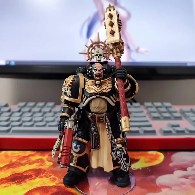 JOYTOY Warhammer 40K Ultramarines Chaplain Indomitus 1/18 Action Figures Anime 12cm Doll Legion XIIIth Model Collection Toy Gift