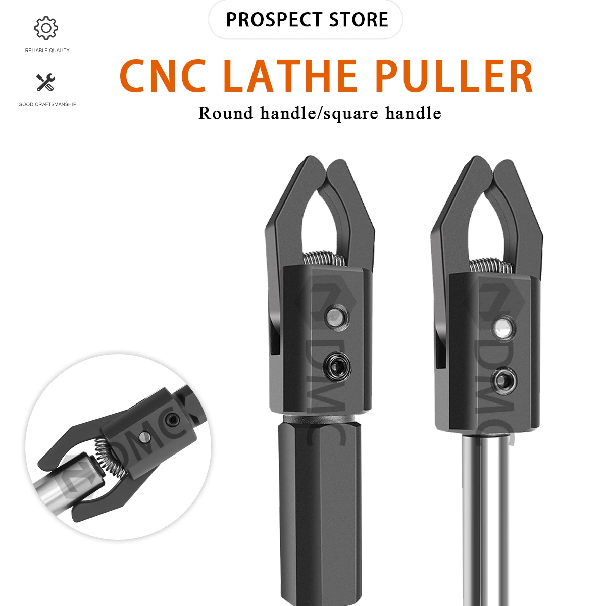 CNC Lathe Springs Inlaid Alloy Claws Strengthen Claw Automatic Feeder Round Handle Square Handle Puller Gripper 16/20/25/32 Tool