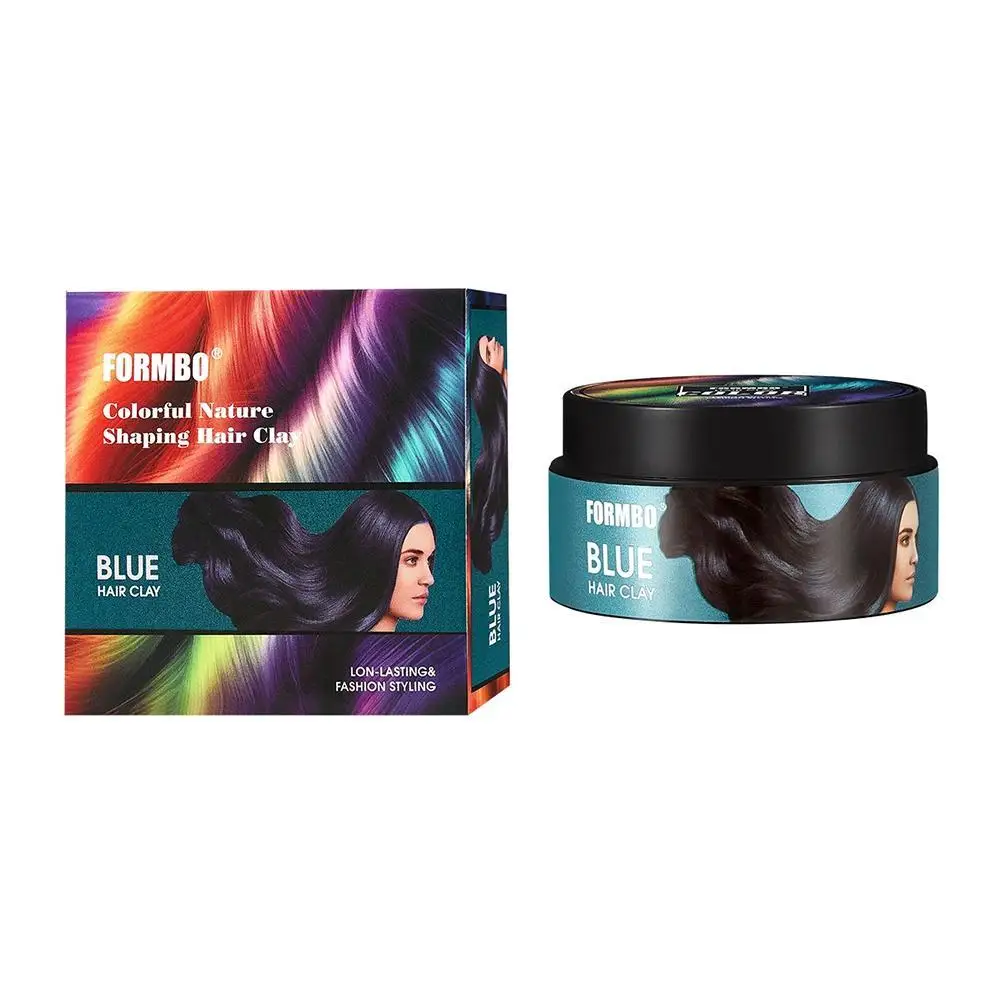 

6Colors Hairs Dyed Mud Hair Colour Wax Temporary Hair Colour Cream Easy To Wash Long Lasting Dye for Eyebrow Beards Coloring