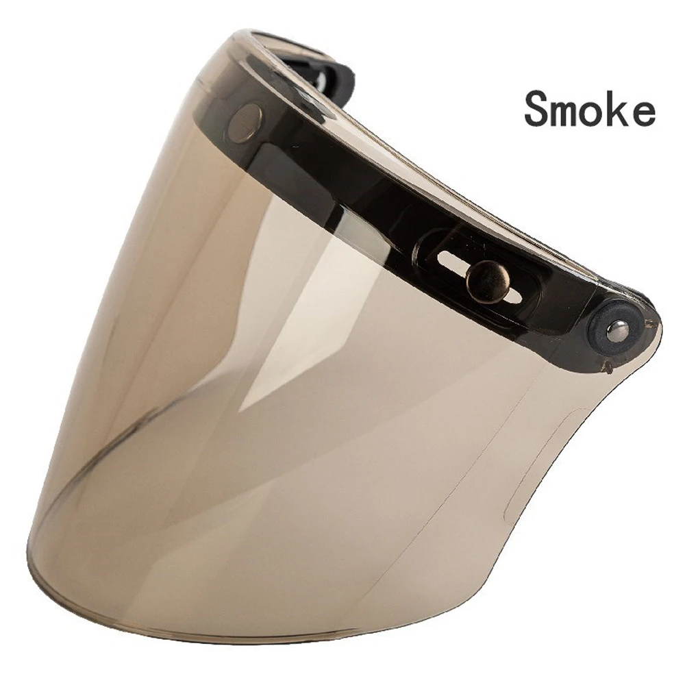 1Pcs 3-Snap Helmet for Peak Lens for Sun Shade Shield Wear Resistant for 3/4 Motorcycle Open Face Helmet Visor