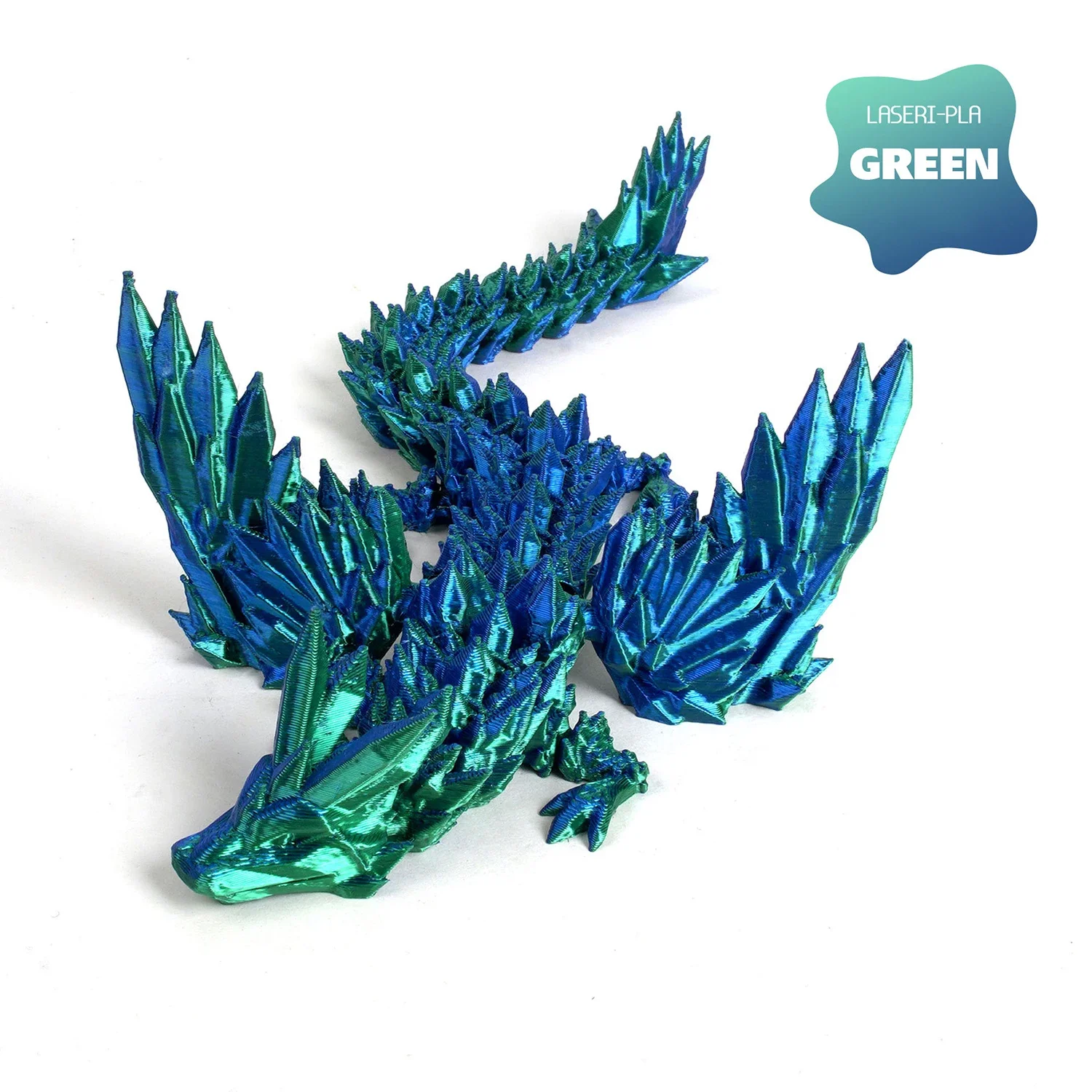 3D Printed Dragon Crystal Flying Dragon Ornament Movable Wing Dragons Landscape Decoration Ornaments Dragon Egg Toys for Kids