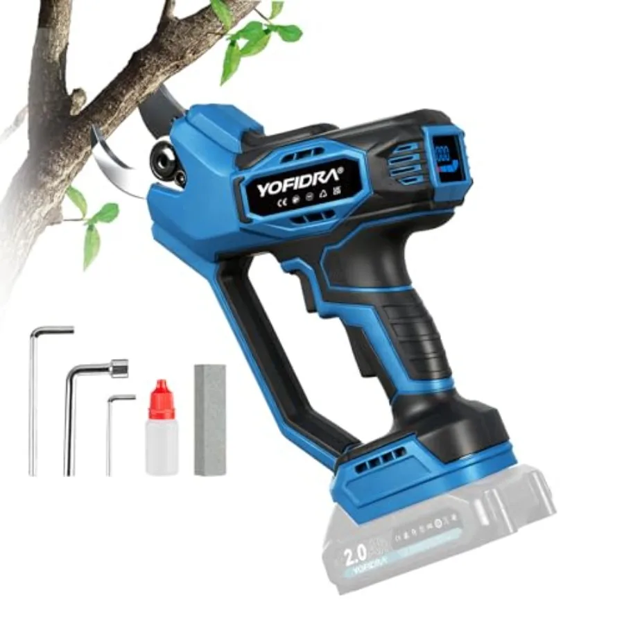 

Электрические секаторы с диаметром реза 45 мм (1,8 дюйма), беспроводные, с LED-дисплеем и лезвием SK5, бесщеточный двигатель