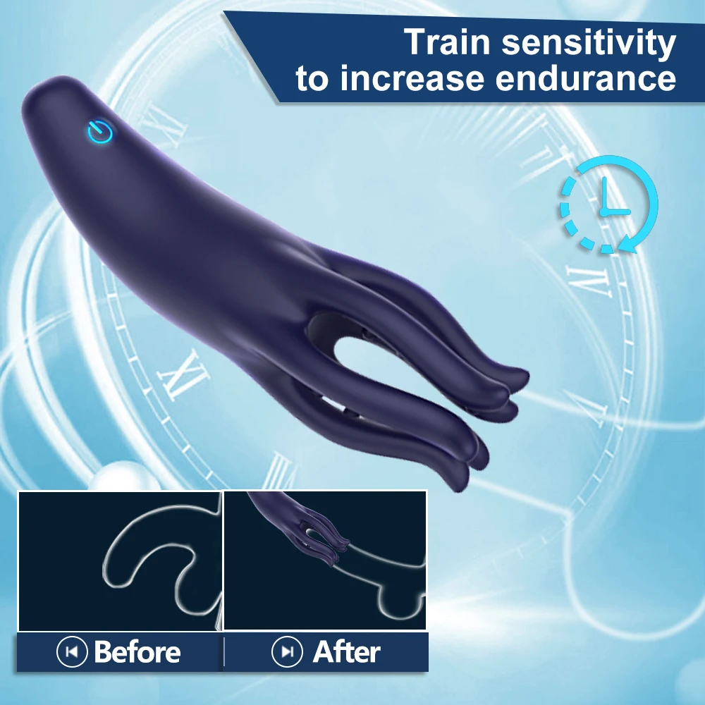 Automatic Glans Stimulator Male Prostate Vibration Delay Ejaculation Penis Massager Prolonged Pleasure Trainer Adult Masturbator