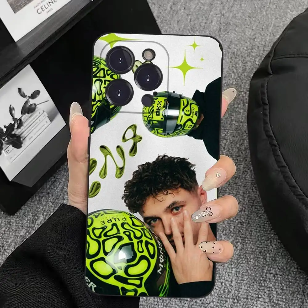 Чехол для телефона L-Lando Norris для iPhone 17,16,15,14,13,12,11,Plus,Pro Max,XS,X,XR,SE,Mini,8,7,мягкий силиконовый черный чехол