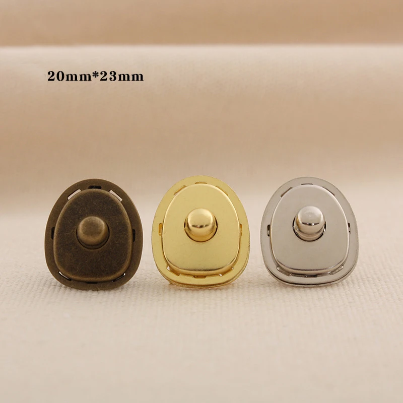 Metal Lock Clasp for Leather Craft Bag, Purse Handbag, Shoulder Bag Closure, DIY Hardware Accessories, 10 PCs/Lot