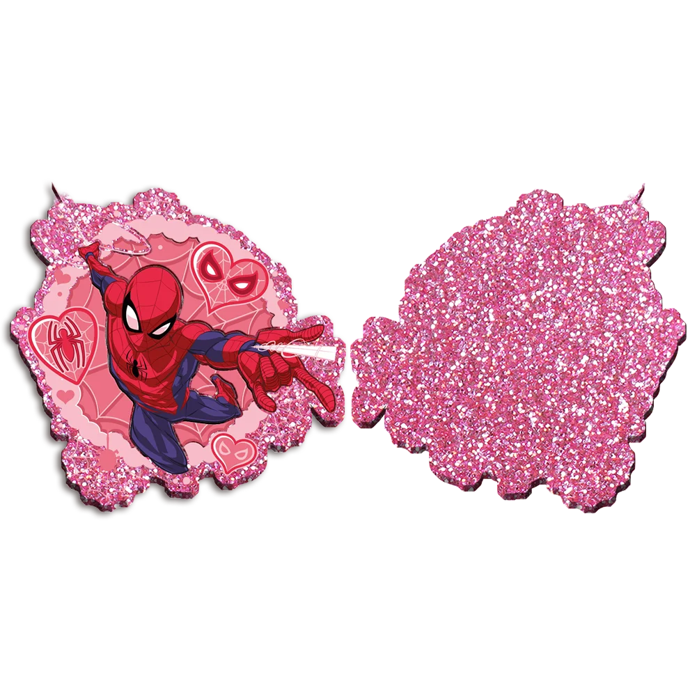 

Валентина, 5 шт., паук, цвет Диснея, массивный блестящий акрил с плоской задней частью для значка, брелок с бантом для волос, зажим для катушки, украшение