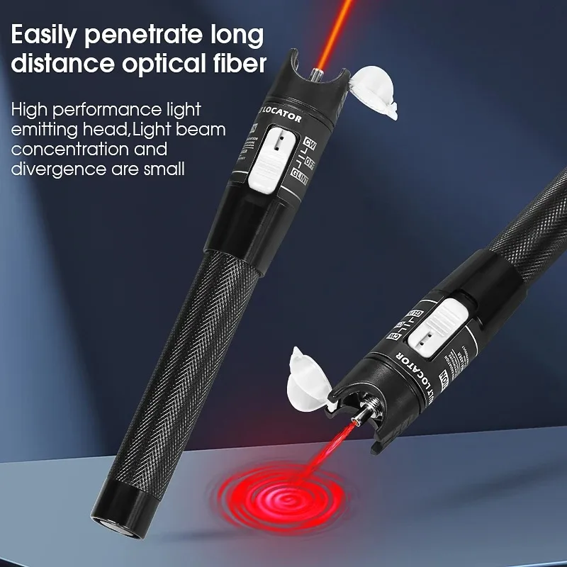 COMPTYCO 80MW FTTH Fiber Optic Tester Pen Type Red Optical Light Visual Fault Locator Optical Cable Tester 80MW