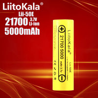 Hot LiitoKala 3.7V 21700 5000mah Rechargeable Battery 40A 10C Discharge High Power Batteries For High-power Appliances