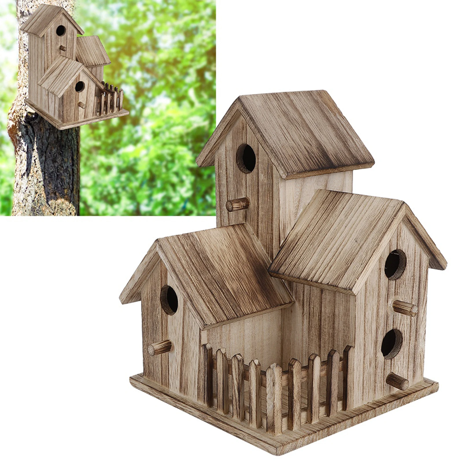 

Wooden Birdhouse Small Outdoor Garden Bird Nesting Box Birds Pet Supplies Decoration