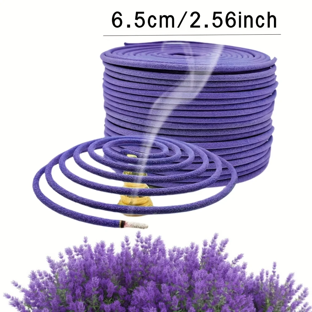 Lavendel-Aromatherapie-Rollen - 20/60/80 Natürliche Spiralen | Lange Brenndauer (4 Stunden) | Ideal für Terrassen, Balkone, Schwimmbecken, Campingausflüge und Gärten. | Das perfekte Sommergeschenk und eine schöne Dekoration für Ihr Zuhause: Duftrollen für den Außenbereich. – Detail 2