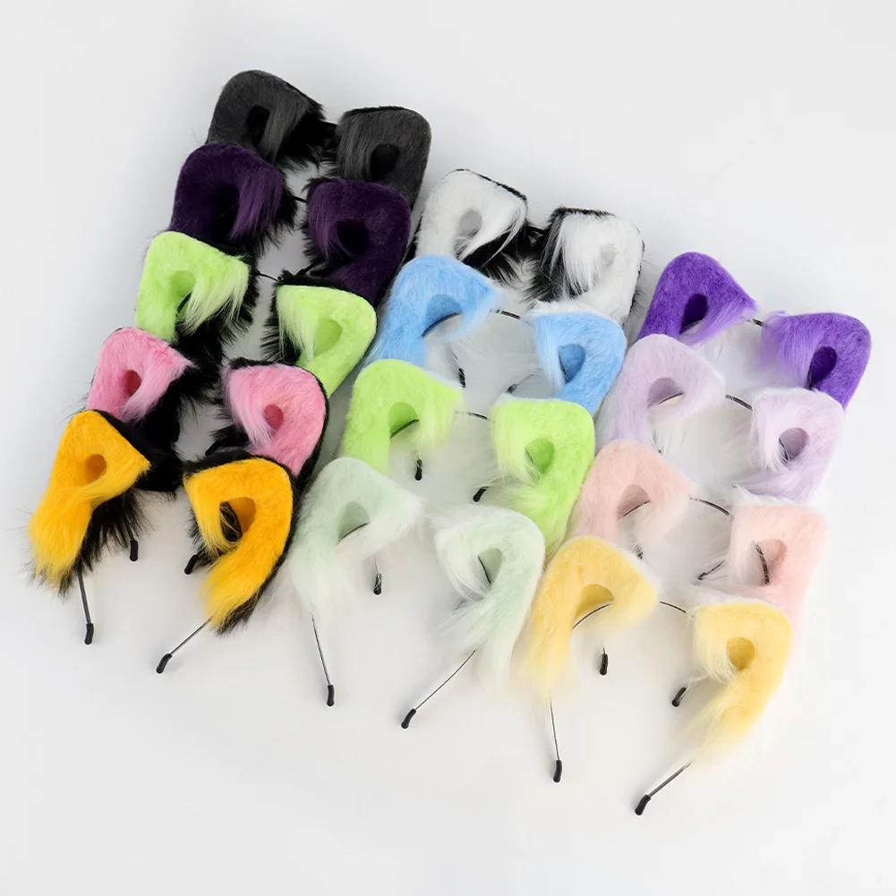 

Handmade beast ear plush cat ear headband Soft and cute ear Lolita beast ear headband KC comic exhibition prop