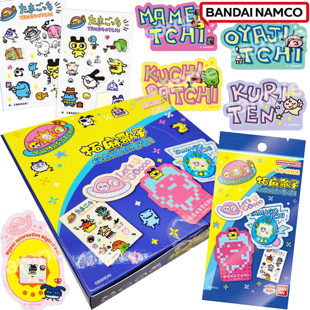 

Bandai натуральная коллекция карт Тамагочи, милые электронные карты серии домашних животных, игровая консоль, фигурка, счастливые наклейки, карты, подарки для детей
