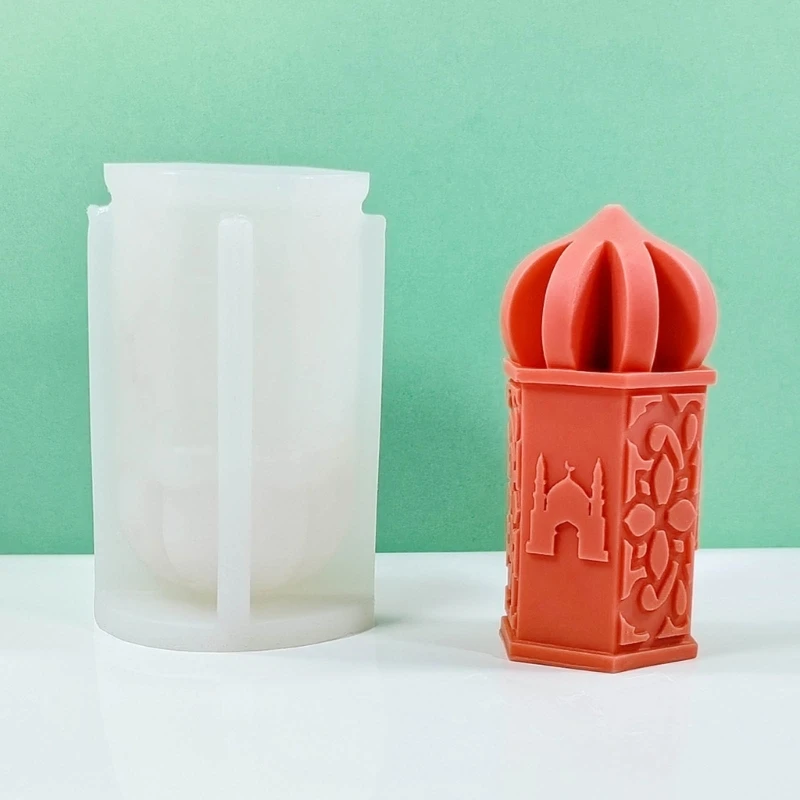 Stampo in silicone Eid Gesso Resina Sapone Stampi per candele Musulmani Moschea Stampo in gesso Fai da te