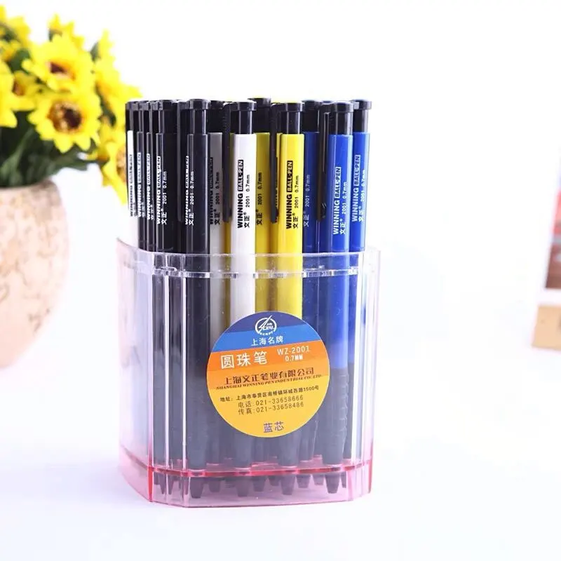 

40 синих шариковых ручек, шариковые ручки 0,7 мм, канцелярские принадлежности, прочные шариковые ручки для гладкого письма, учебные принадлежности для студентов