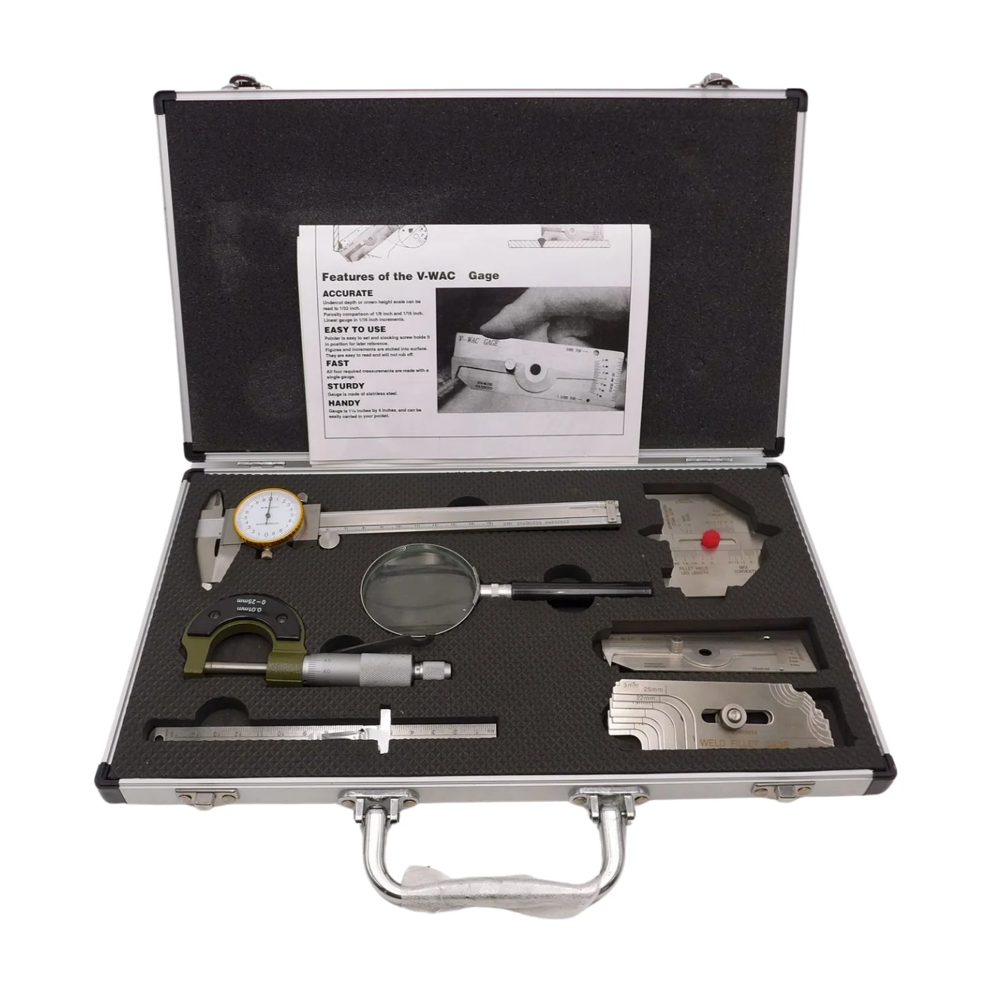 Welding Gauge 7pieces/Kits Combined Suit Metric Welding Seam Measurement Tools Inspection Calipers Weld Measure gauges