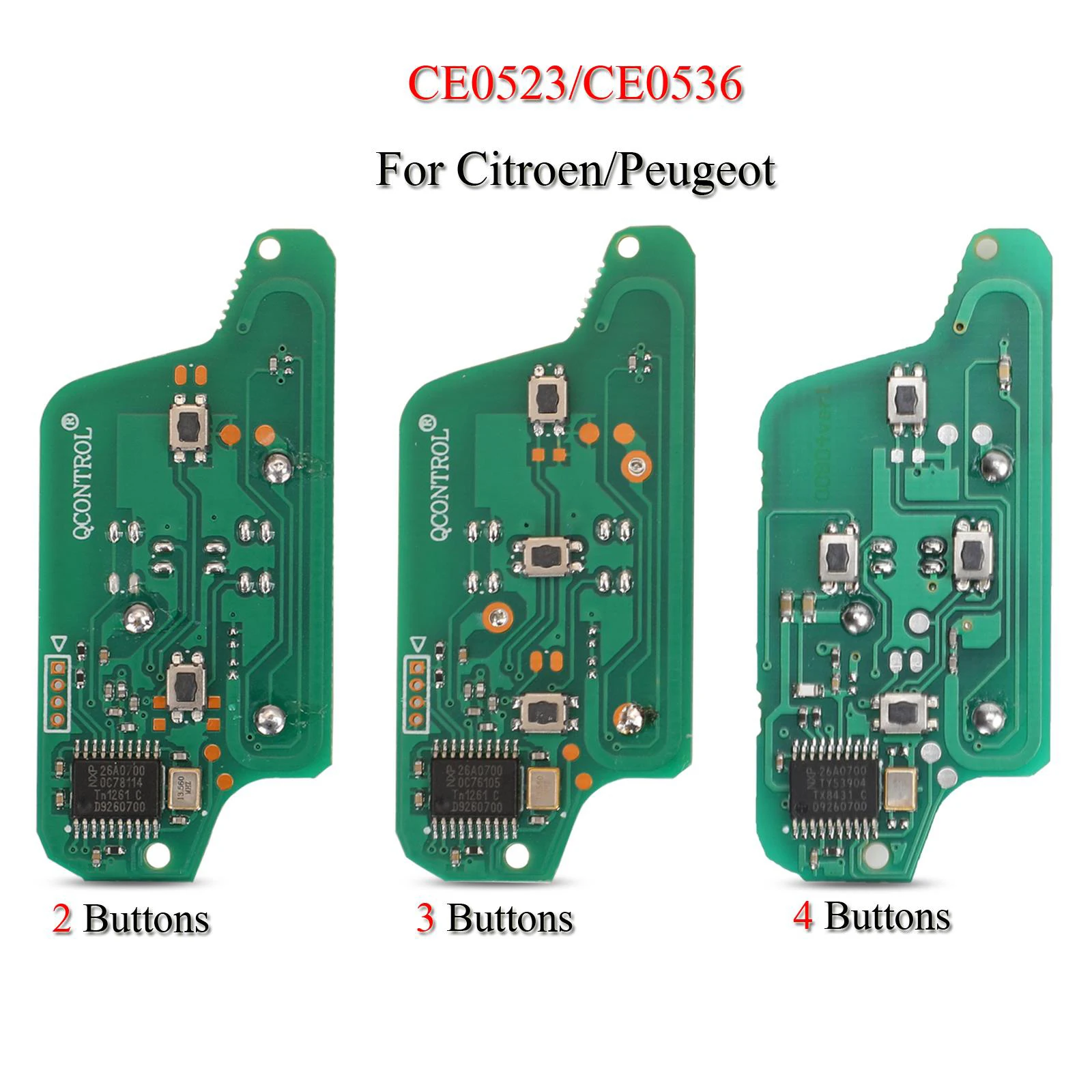 jingyuqin 10PCS/Lot Remote Car Key Circuit Board For Citroen For Peugeot 433MHZ ID46Chip CE0523 PCF7941 CE0536 PCF7961 ASK/FSK