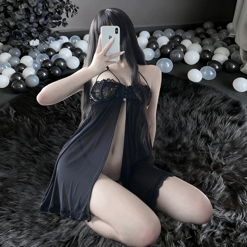 

Женская сексуальная ночная рубашка для флирта, комплект нижнего белья для ролевых игр и искушения, один размер, подарок на день рождения