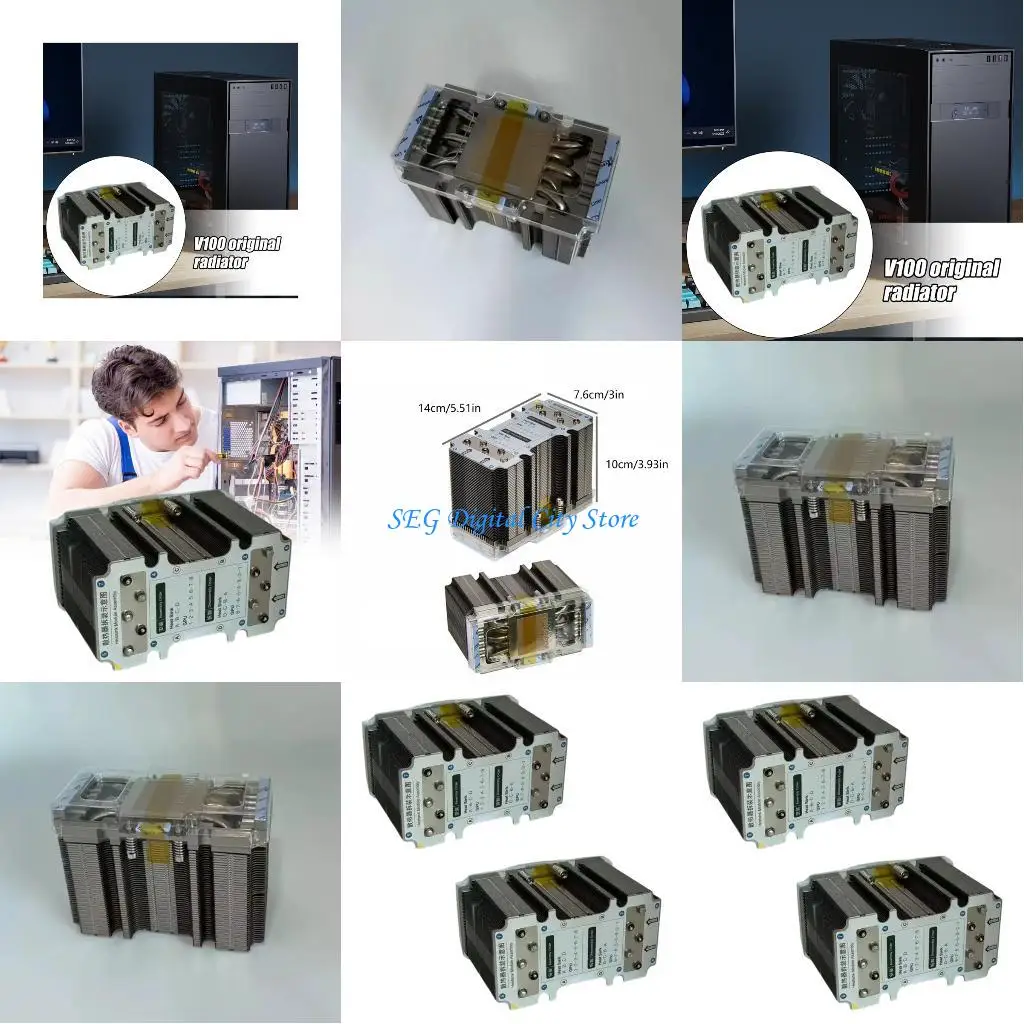 

U75B Cooling Fan Radiator Temperature Control Low Noise Cooling Case Fan Part for V100 SXM2 GPU Graphics Card Accessories