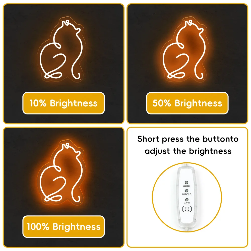 Cute Dog Neon Sign Acrylic Back Panel Animals Neon Sign for Kids Bedroom Wall Window Deco Bar Personalization Decorate LED Light