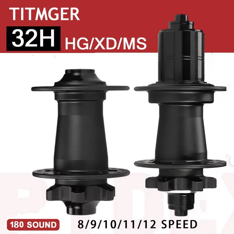 TITMGER noisy cube pro7 32-hole mtb loud hubs rear hub 135x10 142x12 HG XD micro spline hub 6 pawl For Shimano Sram bike hub 32h