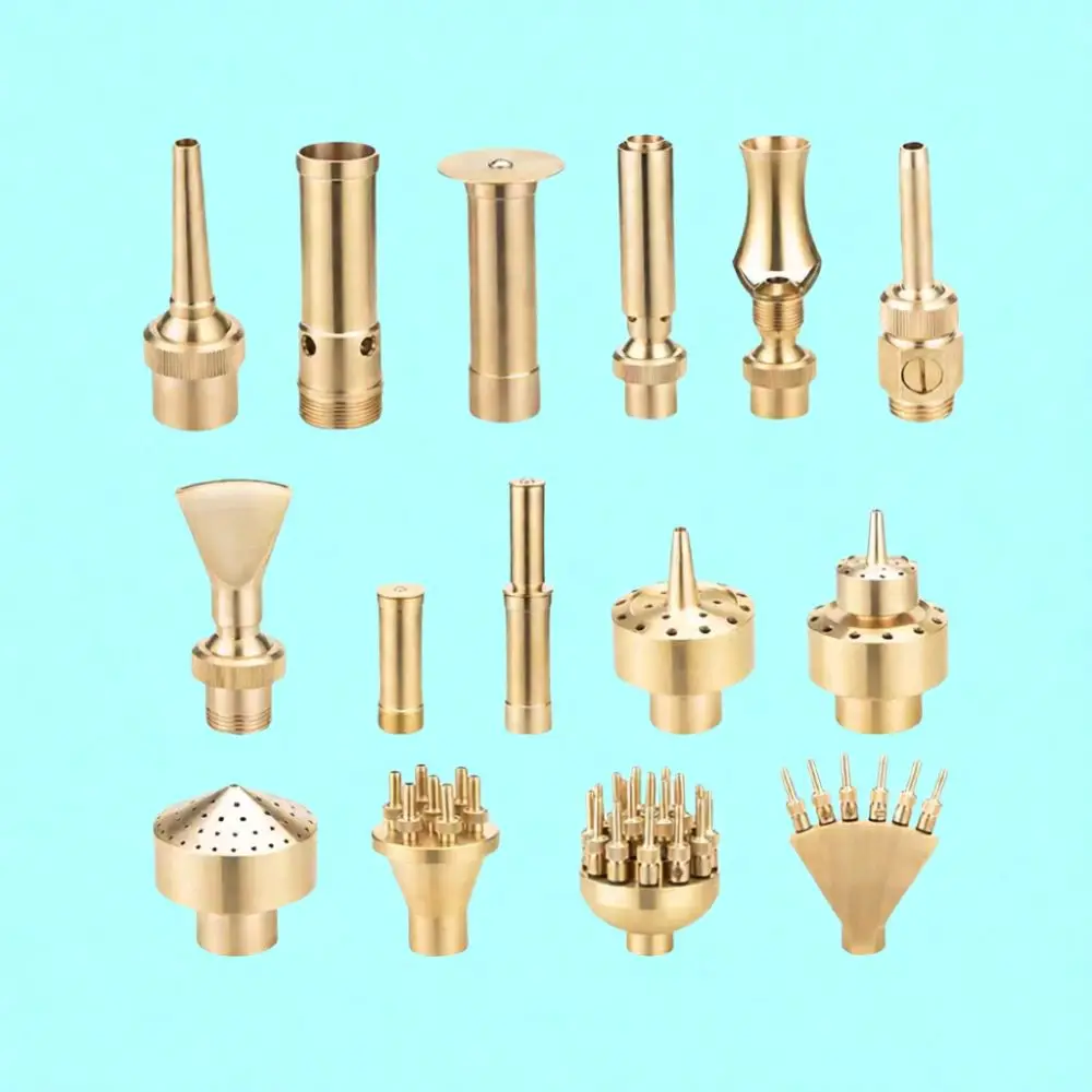 Universal Copper Fountain Jet Nozzle Adjustable Valve Spray Head For Garden Pond Landscape Waterfall Decorative Sprinkler