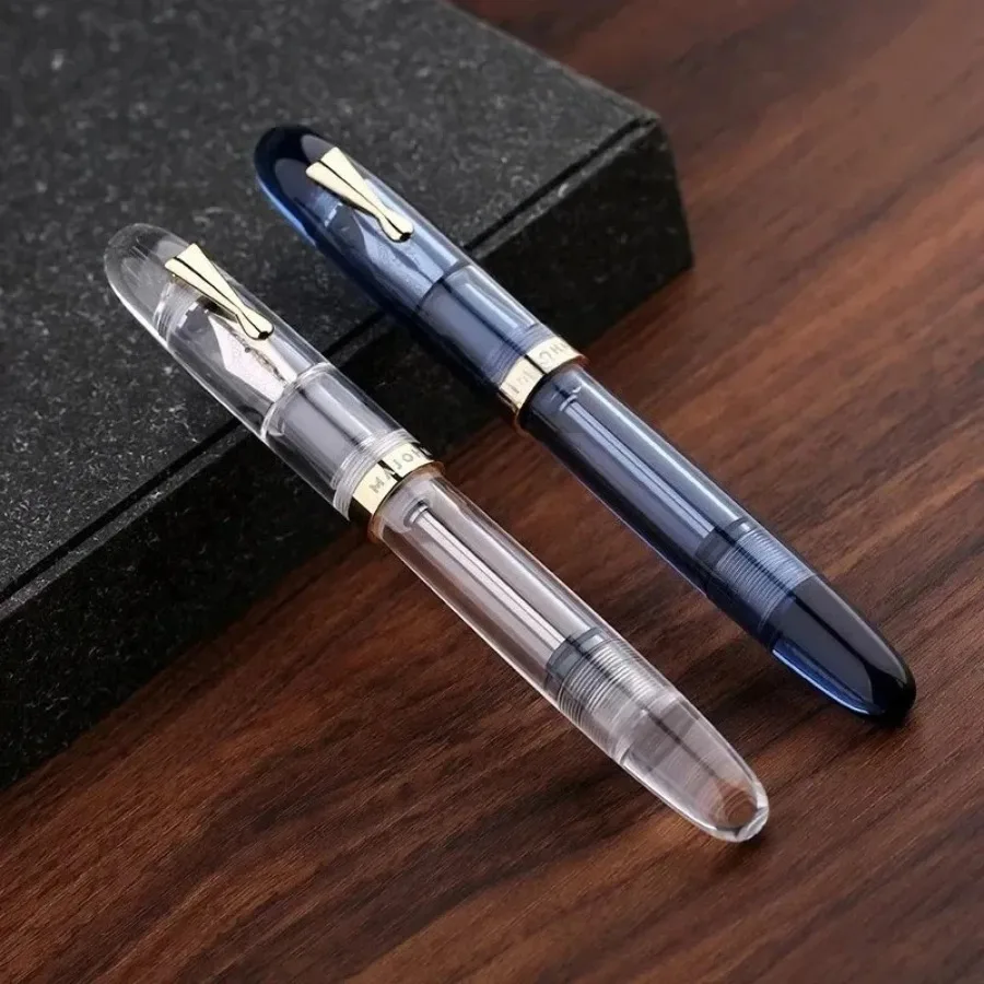 For Majohn New Style C4 Eyedropper Big Size Fountain Pen - EF/F/M Nib Transparent Acrylic Ink Pen for Office Business School