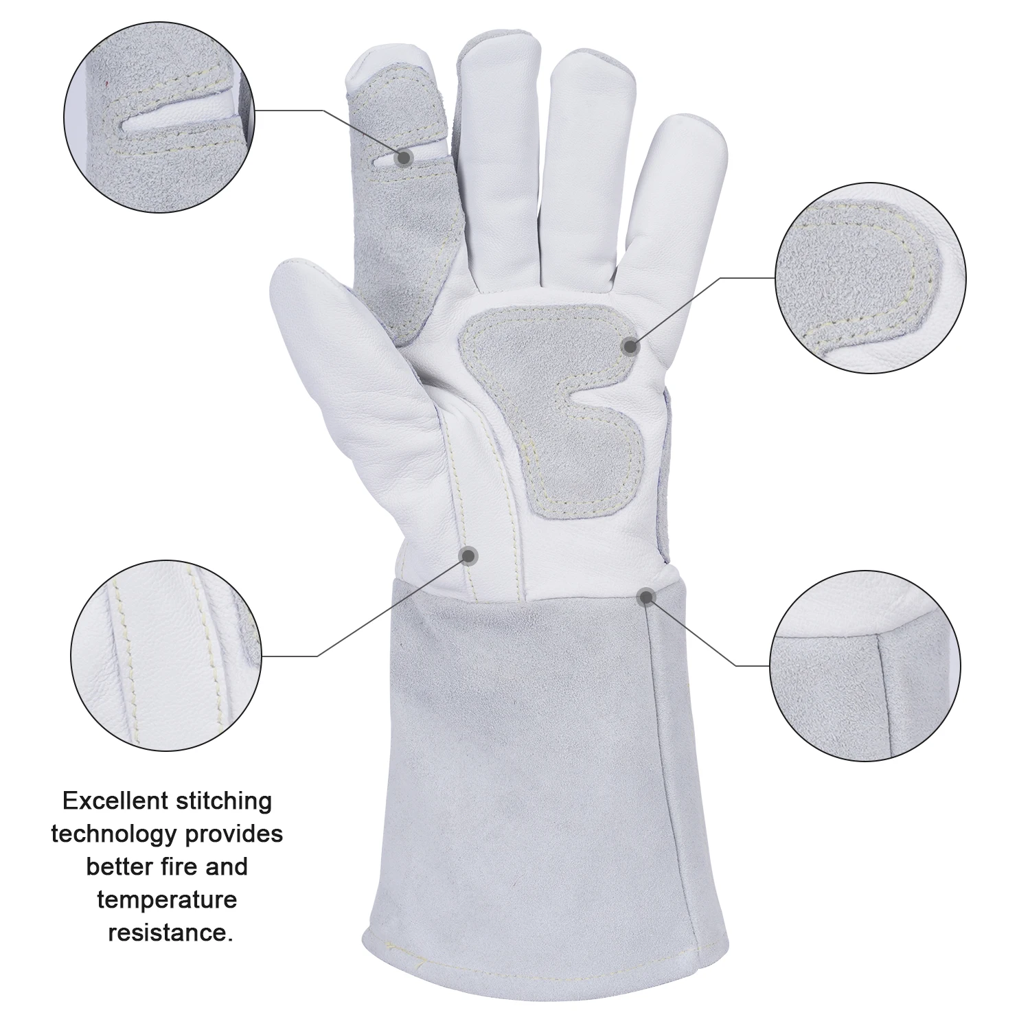 

Сварочные перчатки ANDELI TIG/Mig/сварочные перчатки Жаропрочные/огнестойкие перчатки для барбекю/животного с удлиненным рукавом