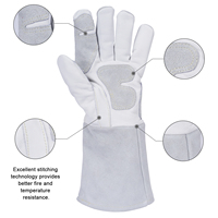 ANDELI Welding Gloves TIG/Mig/Welding Gloves Heat/Fire Resistant BBQ/Animal handling gloves with Extra Long Sleeve