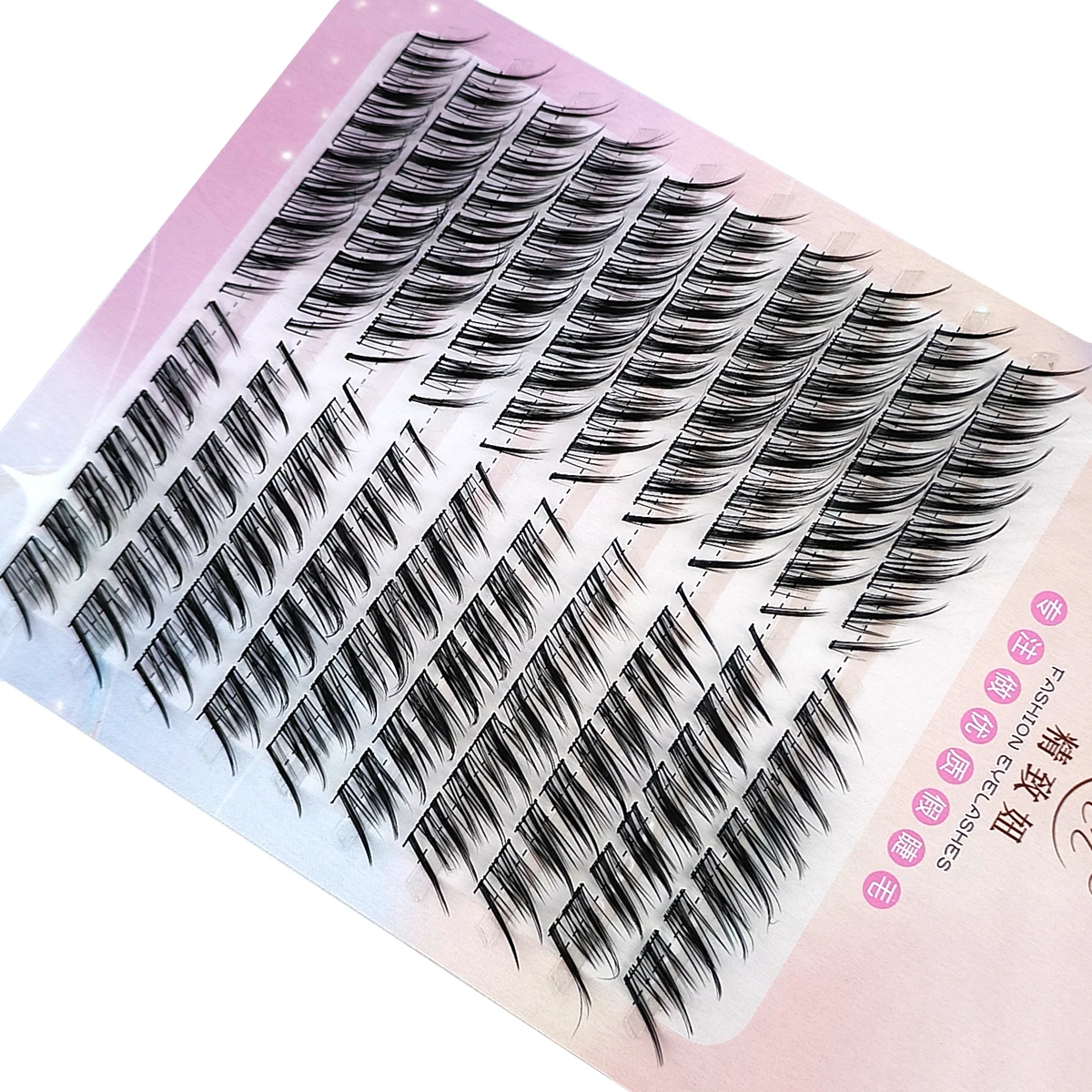 Mix 3D Fluffy Single Cluster Eyelash Extension Segmented Natural Mink Fox Eye Effect makeup Lashes Individual False eyelashes