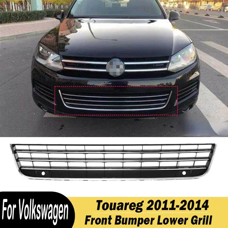 Dla Volkswagen Touareg 2011 2012 2013 2014 Zderzak przedni Dolna kratka Przednia kratka wlotu powietrza Chłodnica Kratki wyścigowe 7P 6853671 A
