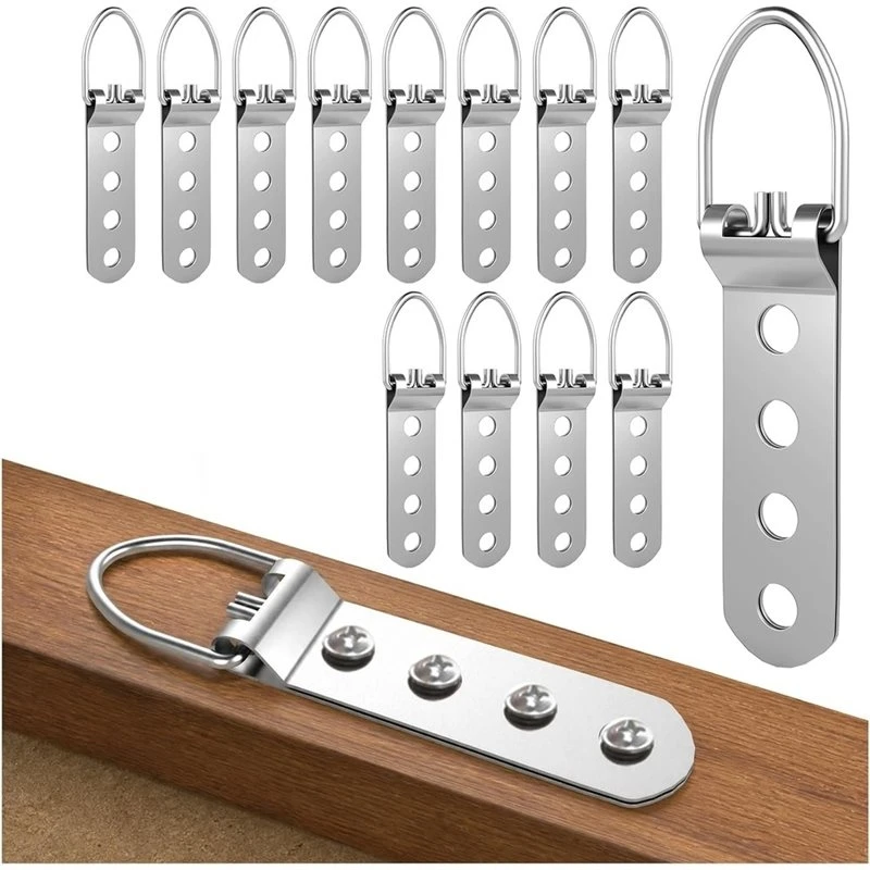 ABLJ For Frames, Mirrors, Canvas Art- For Heavy Duty Picture Hanging Hooksd Hooks 50Pcs D-Ring Picture Hangers Wall Mount