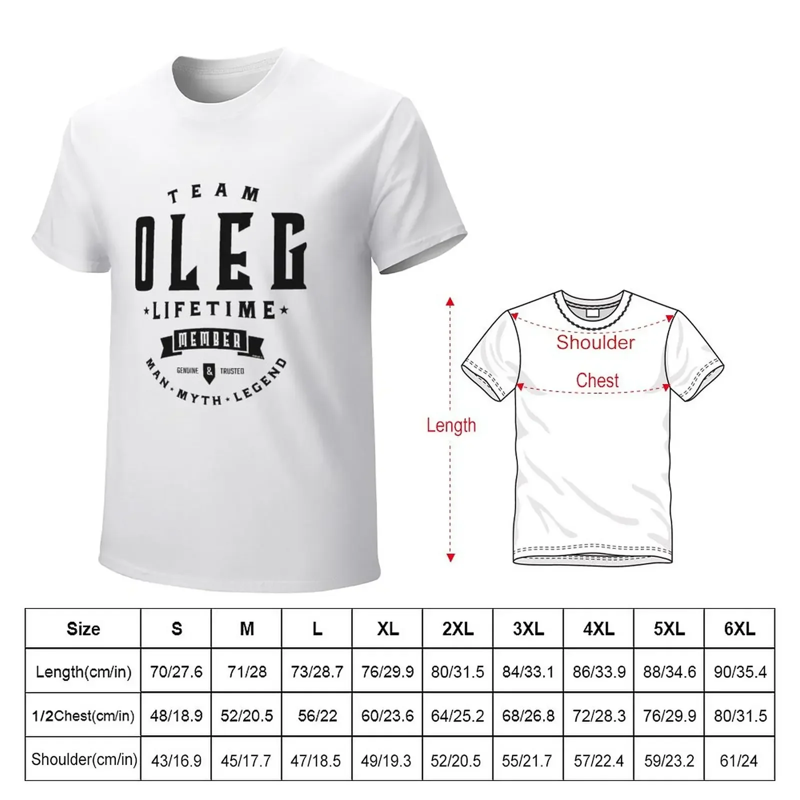 تي شيرت كبير الحجم وطويل القامة للرجال ، فريق Oleg ، تصميم الجمارك ، تصميم خاص بك ، كبير وطويل القامة