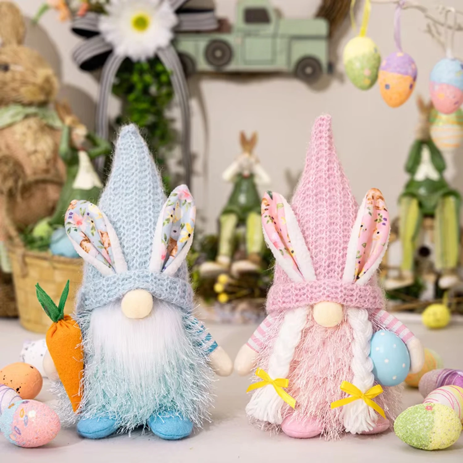 New Easter Festival Doll Decoration Table Ornaments Bunny Stuffed Toy  Easter Gnomes Decorations