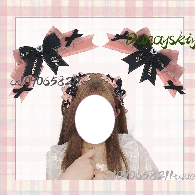 

Jirai Kei Kawaii японский бант костюмы для косплея аксессуары готическая вечеринка повседневный подарок прекрасный розовый производительность Хэллоуин косплей