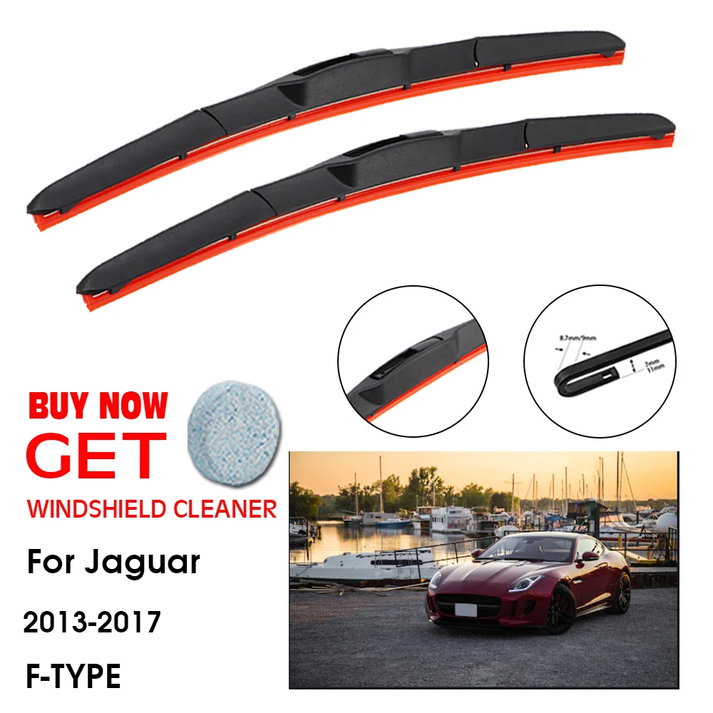 

Car Wiper Blade For Jaguar F-TYPE 22"+21" 2013-2017 Front Window Washer Windscreen Windshield Silica Gel Wiper Blades Accessorie