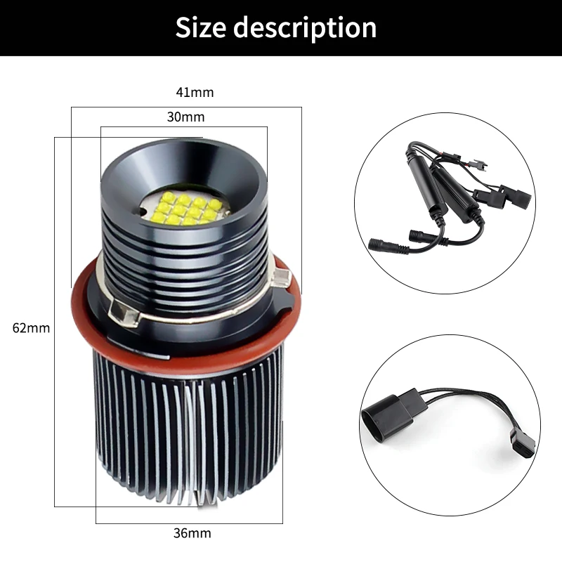 2 قطعة LED عيون الملاك 160 واط Canbus لسيارات BMW E90 E91 328i 335i 2009-2011 LCI أبيض أحمر أزرق غير زينون المصابيح الأمامية اكسسوارات السيارات