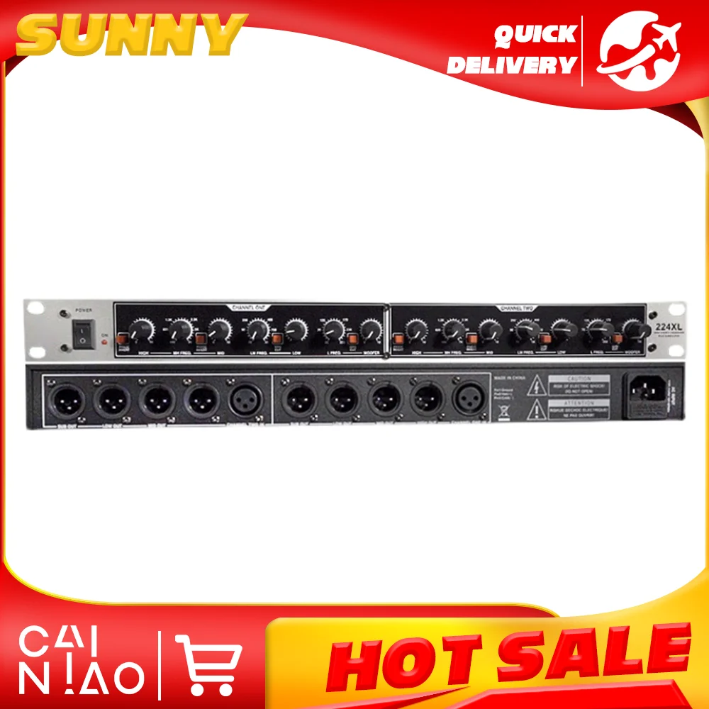 dbx 224xl dbx224 Crossover elettronico professionale a 4 vie bianco Audio per performance da palco per bassi ultra bassi