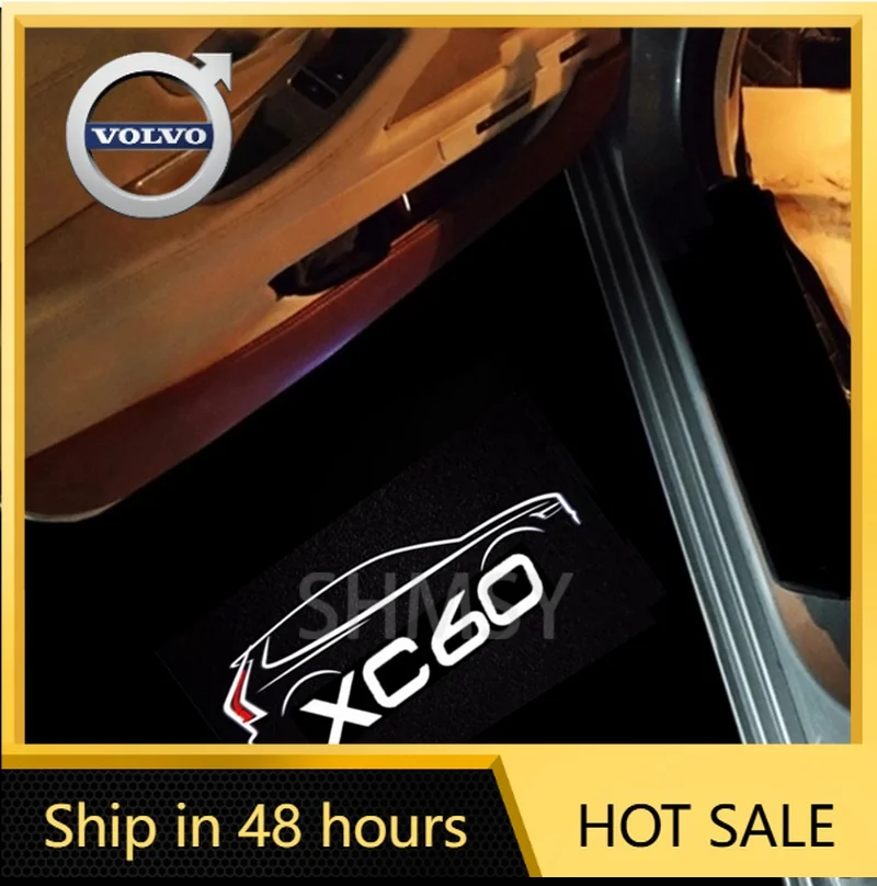 

2026 Hot For VOLVO 2026 Hot For VOLVO 2Pcs LED Car Door Courtesy Lights Logo Projector Ghost Shadow Lamp For VOLVO RDESIGN XC40