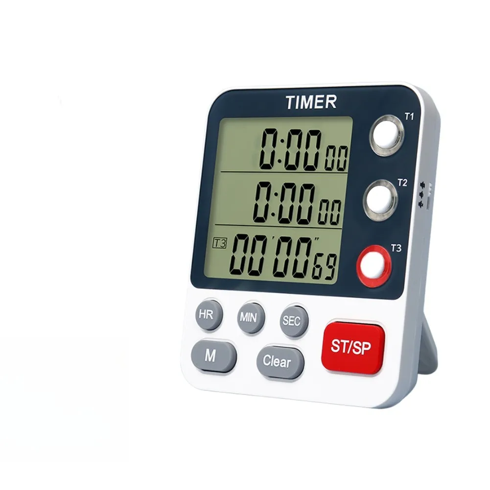 1PC Timer Adjustable Sound Three Group Countdown Timer For Students Kitchen Baking Clock 88.7*68*16.2mm Home Kitchen Tools
